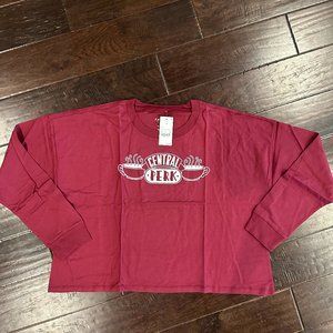 Women's Friends Central Perk Graphic Shirt TV Long Sleeve f.r.i.e.n.d.s Red XXL